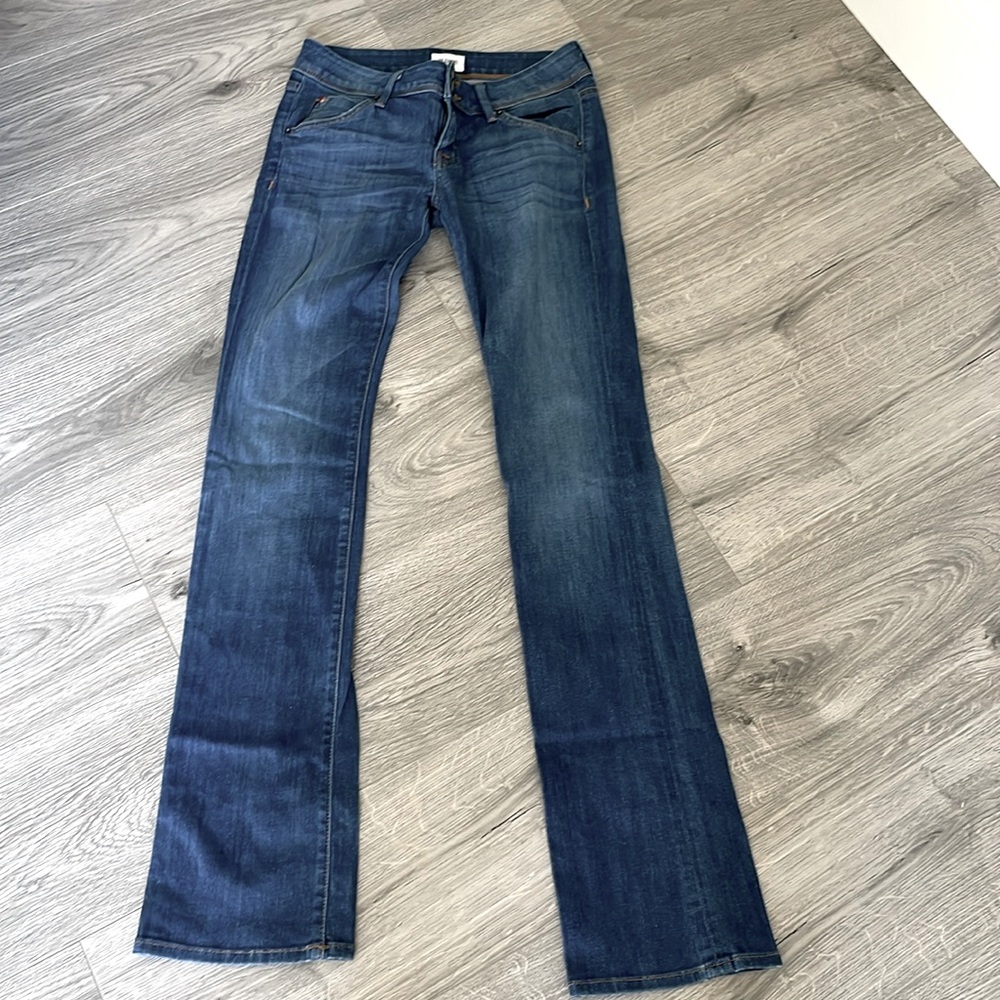 Hudson  Low Rise with some flare on the  boot cut.